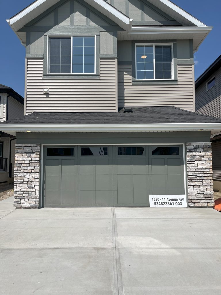YEG Exteriors finished stonework and parging project in Edmonton